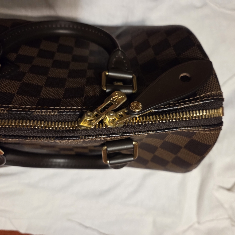 Brown Checkered Handbag Speedy 25